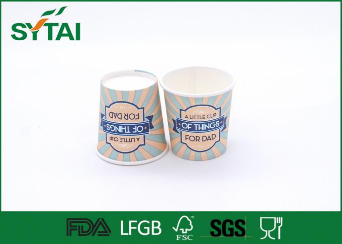 Personalizado pouco as bebidas quentes forram copos de 4 onças para o paizinho, teste padrão da listra