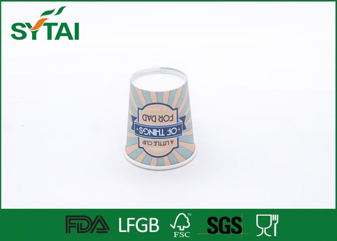 Personalizado pouco as bebidas quentes forram copos de 4 onças para o paizinho, teste padrão da listra