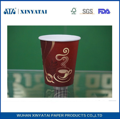 China 10 onças personalizado Único PE revestimento de papel adiabáticos copos descartáveis ​​para bebidas quentes fornecedor
