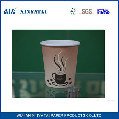 China Single Wall descartável Hot Drink copos de papel, copos de papel de impressão personalizada fornecedor