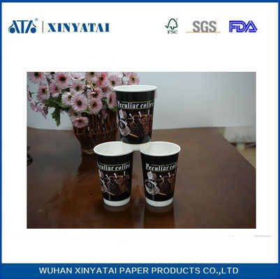 China Material papel de parede dupla de papel copos de café, copos de papel biodegradáveis ​​compostáveis fornecedor