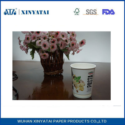 China Logotipo impresso isolados copos de papel descartáveis, de parede dupla bebidas Taças Takeaway fornecedor