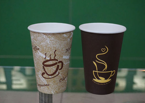 China Os copos de papel 16OZ da bebida quente descartável escolhem a parede ou o logotipo dobro da parede impressa fornecedor
