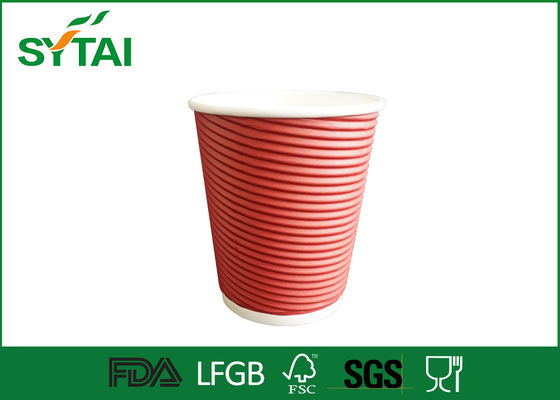 China copos de papel da ondinha 8oz com tampas/copos descartáveis térmicos das linhas aéreas para cappuccinos fornecedor