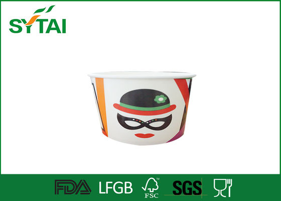 China Um logotipo de 16 onças que imprime o produto comestível de papel dos recipientes descartáveis do gelado fornecedor