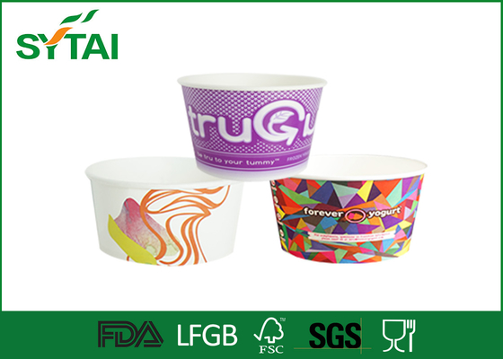 China Logotipo personalizado papel descartável copos do gelado de iogurte ou leite vermelha 16oz branco Multi cor fornecedor