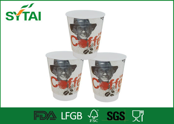 China Dupla resistente ao calor segura murado copos de papel 12oz isolado xícaras de café de papel fornecedor