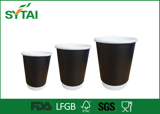 China 10 oz copos de papel Kraft marrom café, xícaras de café de papel duplo murado fornecedor
