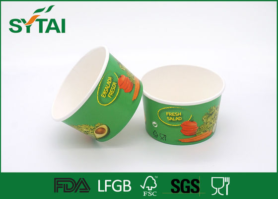 China Bacia de salada de papel biodegradável verde da grande capacidade para vegetais fornecedor