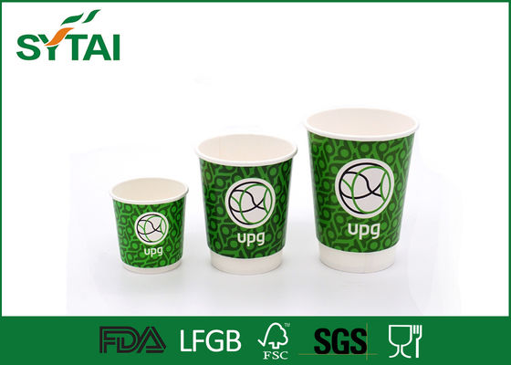 China O vário teste padrão do futebol do verde do produto comestível do tamanho imprimiu o copo de papel para beber quente fornecedor