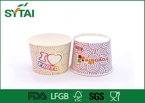 China Copos de papel coloridos dos copos do gelado de um projeto criativo de 20 onças/iogurte fornecedor