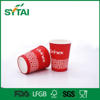China Reutilização ambiental original descartável da cor vermelha de copos de papel de parede da bebida única fornecedor