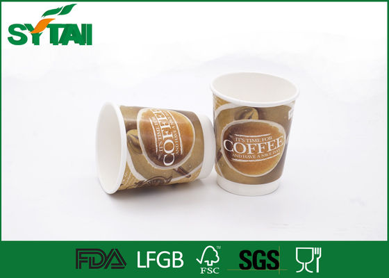 China 12 onças Eco - copos de papel dobro amigáveis de parede descartáveis para o café/chá, impressão deslocada fornecedor