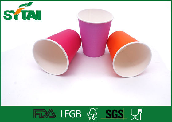 China Únicos copos de papel biodegradáveis de parede para o café/a bebida/leite quentes, Eco amigável fornecedor