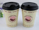 80 milímetros / 90 milímetros Black Coffee Paper bico Cup Tampas para combinar copos de papel fornecedor
