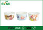 9 oz logotipo impresso Duplo PE descartáveis ​​de papel de sorvete copos / copos de iogurte com tampas fornecedor