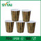 Copos de café dourados biodegradáveis Compostable do papel da ondinha que gravam Rosa fornecedor