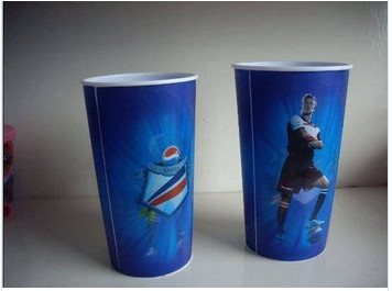 China Futebol estrela de papel impresso pipoca recipientes com tampas, banheiras de embalagem de pipoca e copos fornecedor