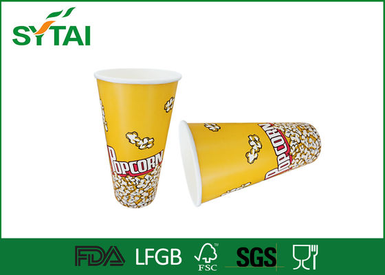 China Impressos personalizados Papel Pipoca baldes gorduras e impermeável Popcorn Container fornecedor