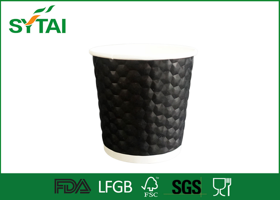 China Preto descartáveis ​​biodegradáveis ​​copos de papel de parede com ondinha Logo impressos personalizados fornecedor