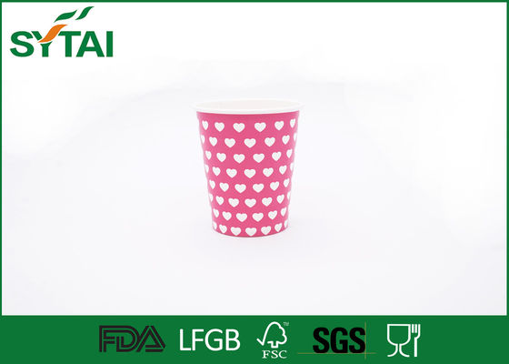 China Bebida quente do tamanho do pêssego copos de papel da vária, café a ir cor cor-de-rosa dos copos fornecedor