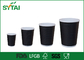 Copos de papel impressos da ondinha preta/copos descartáveis biodegradáveis dos cappuccinos com tampa fornecedor