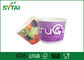 o logotipo 12oz imprimiu os copos de papel de gelado do iogurte com tampas, FDA fornecedor
